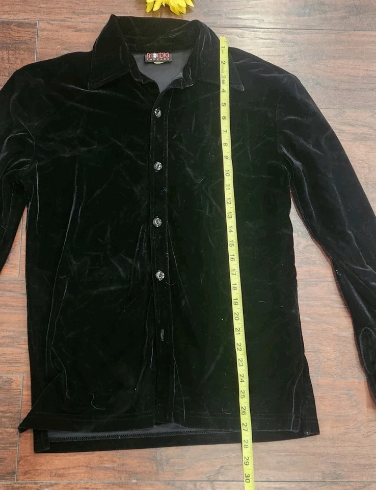 Morbid Threads 午夜天鹅绒上衣复古 M 码复古 — 第 4/4 张图片