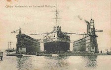 Dampfer Oceanliner Schwimmdock Linienschiff Thueringen 