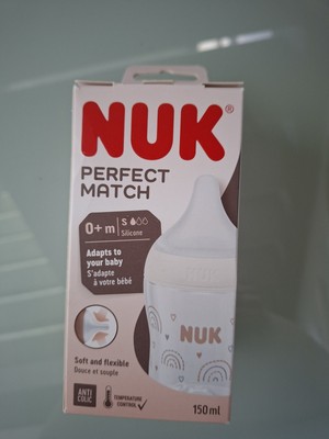 NUK Perfect Match Flasche 150ml Silikon Gr. S   Regenbogen Design