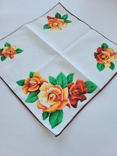 Vintage Ladies Hankie Yellow Floral
