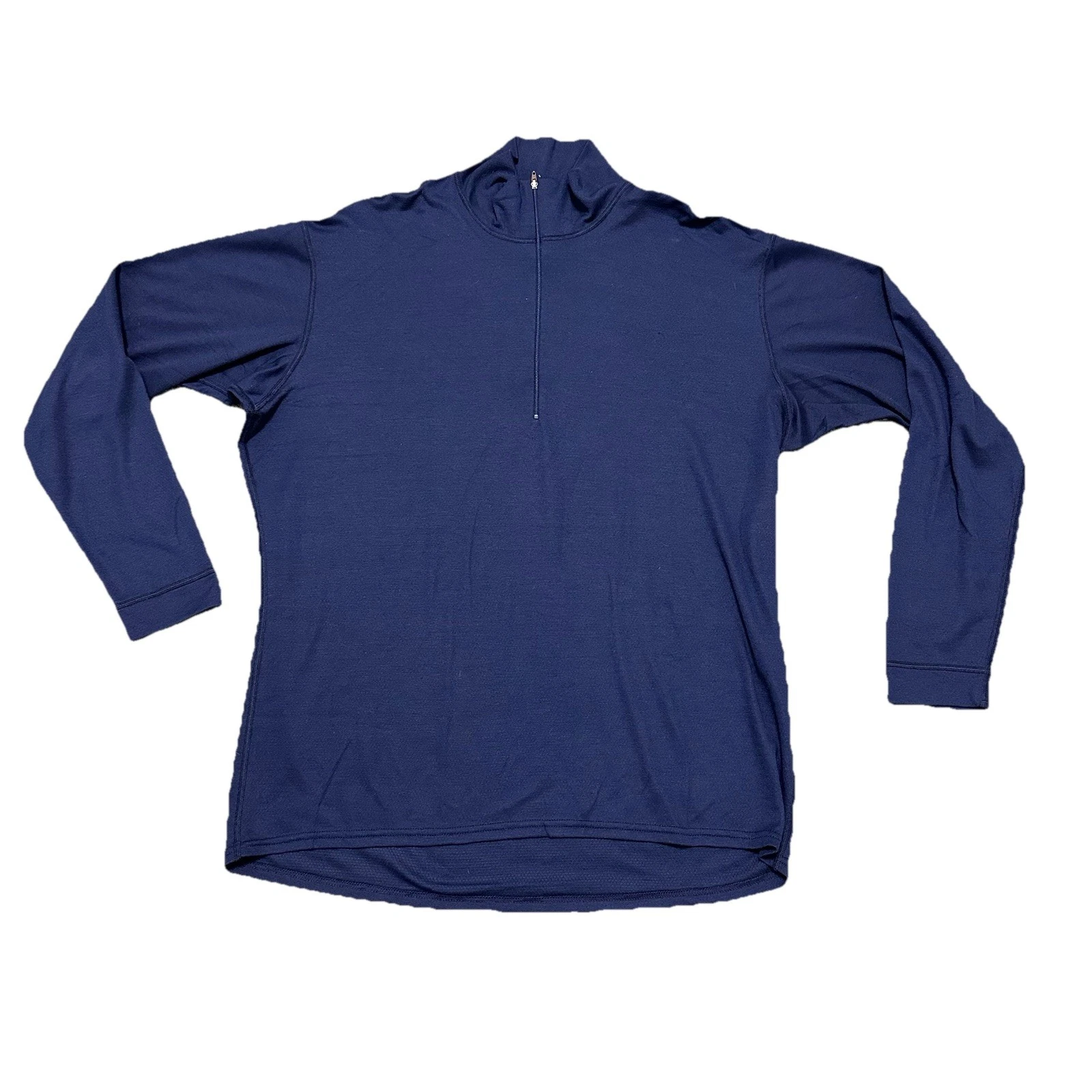 Vintage Patagonia Shirt Mens L Blue Capilene 1/4 Zip Baselayer Made USA 90s