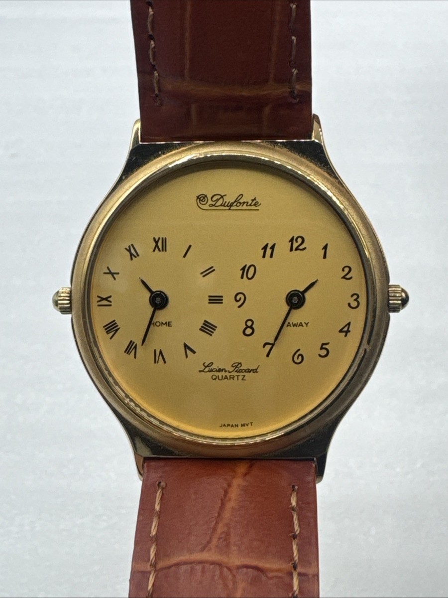 Lucien Picard Dufonte Dual Time Watch Leather Band 18L  display picture 2