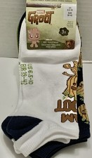 NWT Marvel Groot Socks Package of 3 Kids Ankle Socks 6.5 - 10