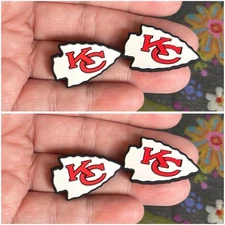 4 Piece KANSAS CITY Football Team Silicone Focal Beads DIY Jewelry Beadable Pens
