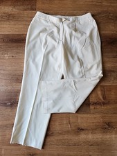 Pantalones Focus 2000 estilo marinero crema para mujer 18 W pierna ancha cremallera pantalones forrados de polietileno