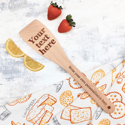 Gestalten Sie Ihren eigenen personalisierten Holzspachtel, Gravur Küche Geschenk Koch, 30 cm