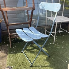 Metal Garden Chair. Blue
