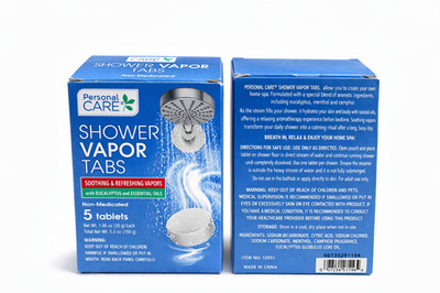 (Pack of 2) Shower Vapor Tabs 5 Tablets Eucalyptus Essential Oils Relaxing Spa
