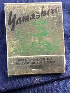 Yamashiro Restaurant Hollywood California Rare Vintage Matchbook Unstruck