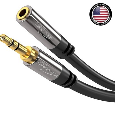 Luxurious 6ft 3.5mm Audio Extension Lead with Gold Connectors - Pro Series