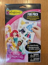 Disney Princess Colorforms Fun Pack Reusable Sticker Set with Backgrounds NEW