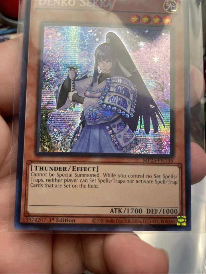 Denko Sekka MP25-EN136 Prismatic Secret Rare (LIGHT FOIL BLEED) NM +Bonus FREESH - Image 4 of 4