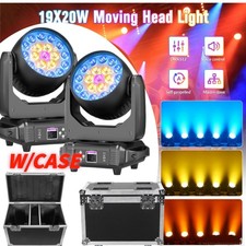 19x20W LED Moving Head Light RGBW Zoom Beam Stage Wash Lighting Party DJ Show
