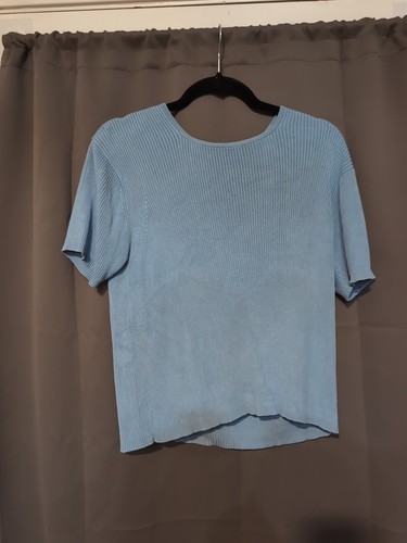 Kevo Collection Women's Large Blue Sweater, Blue Knit Sweater, Casual ...
