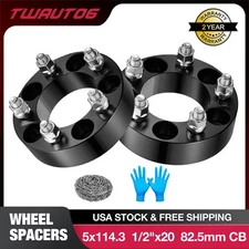 2pc 1.5 inch 5x4.5 to 5x4.5 Wheel Spacers 1/2 x20 82.5MM For Ford Mustang Ranger