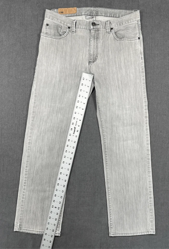 Pantalones de mezclilla Vans de pierna recta para hombre 32x29 gris lavado ácido estilo patinador ropa de calle Foto 4 de 4