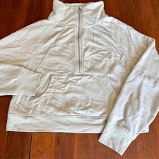 Danskin light green half-zip pullover sweatshirt womens large