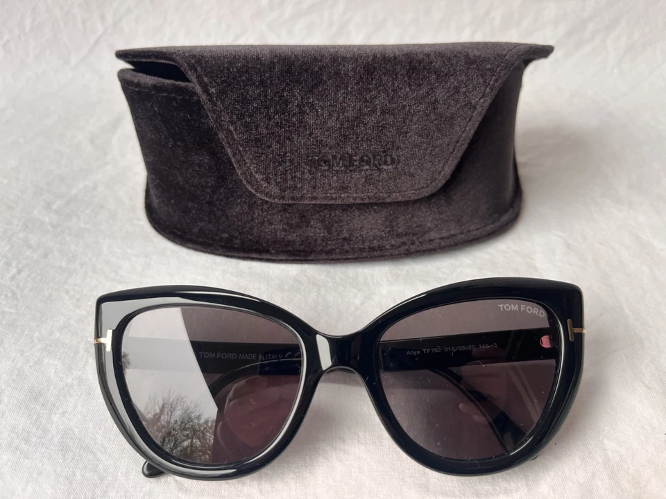 TOM FORD Sonnenbrille Anya TF 762 01A 55 20 Schwarz. Cat Eye. Neuwertig! - Bild 1 von 4