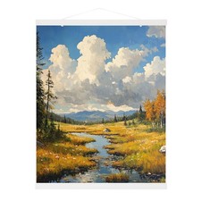 1 Set Magnetic Poster Hanger Frame 24 Inch Wooden Magnet Picture Hangers Fram...