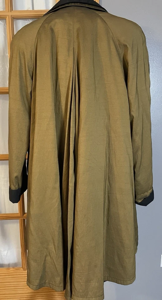 Abrigo Columpio Años 80 JNY EE. UU. Hecho en Estados Unidos L Dorado Forro de Lana Extraíble Plisado Clásico Foto 4 de 4