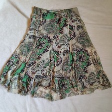 Vtg 90s Silk Midi Skirt Women LP Floral Boho Gypsy Fairy Prairie Grunge USA