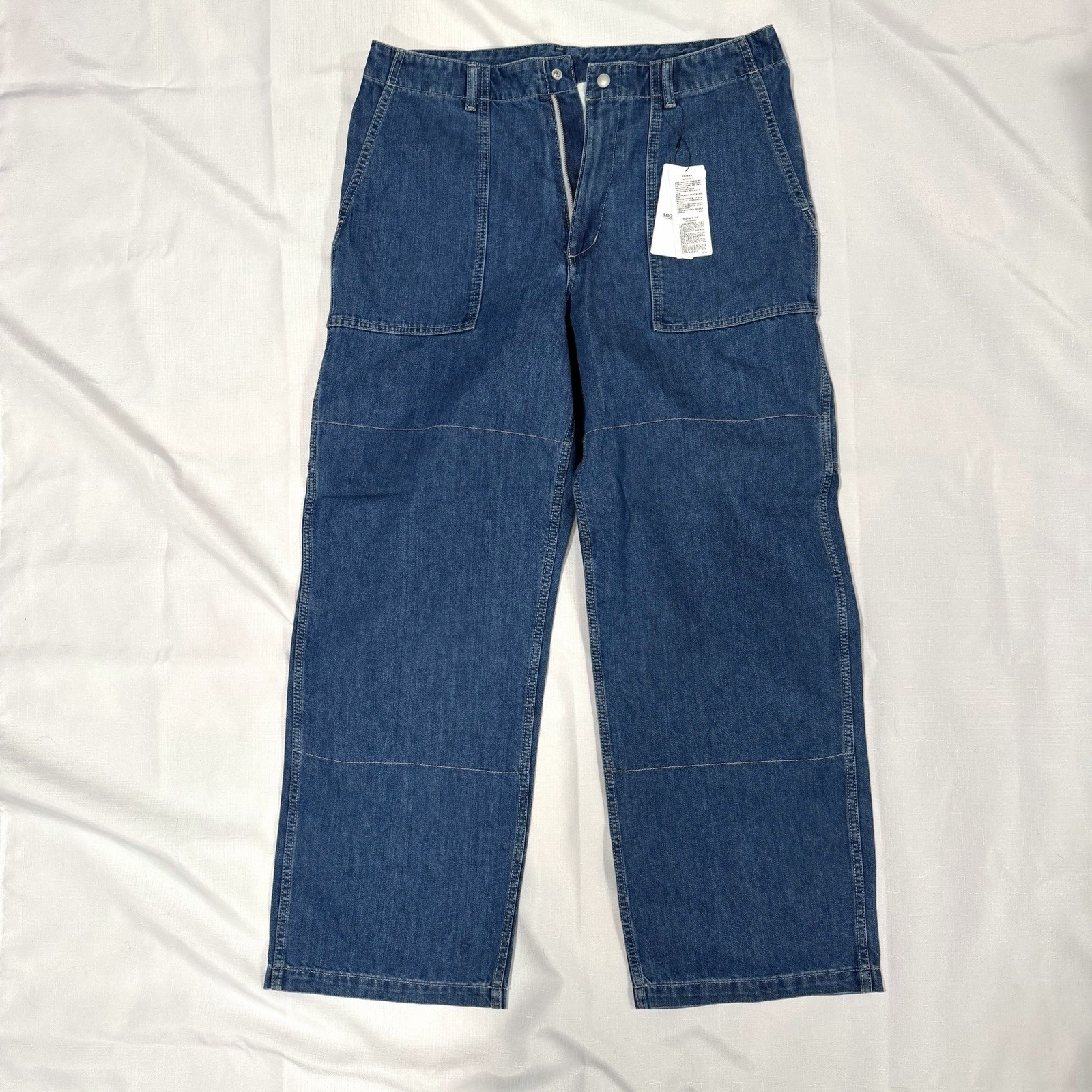 Pantalones de mezclilla Snow Peak Takibi hechos en Japón talla L