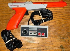 Nintendo NES Zapper Light Gun and Controller Grey, OEM Original