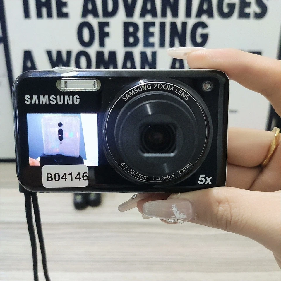 Cámara digital Samsung PL120 14,2 mega píxeles doble LCD vintage pantalla selfie Foto 3 de 4