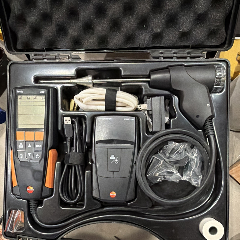 Testo 310 Gas Analyzer Kit with Printer, Probe, and Accessories