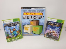 Minecraft Xbox 360 Edition + Story Mode Video Game + Brady Guide Bundle Lot PAL