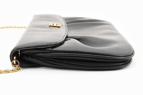 Givenchy shoulder bag in gold hardware and calf leather in black USED FROM JAPAN - Picture 6 of 12