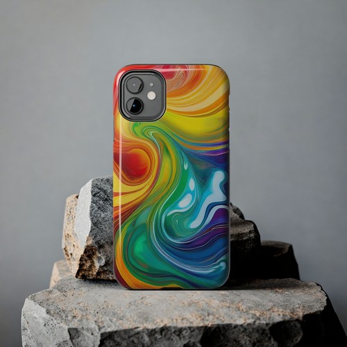 Vibrant Abstract Phone Case For iPhone & Samsung Galaxy, Colorful Swirl Design - 第 15/136 張圖片