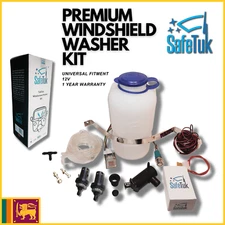 UNIVERSAL 12v WINDSHIELD WASHER KIT SYSTEM PUMP TANK BOTTLE RESERVOIR - SafeTuk