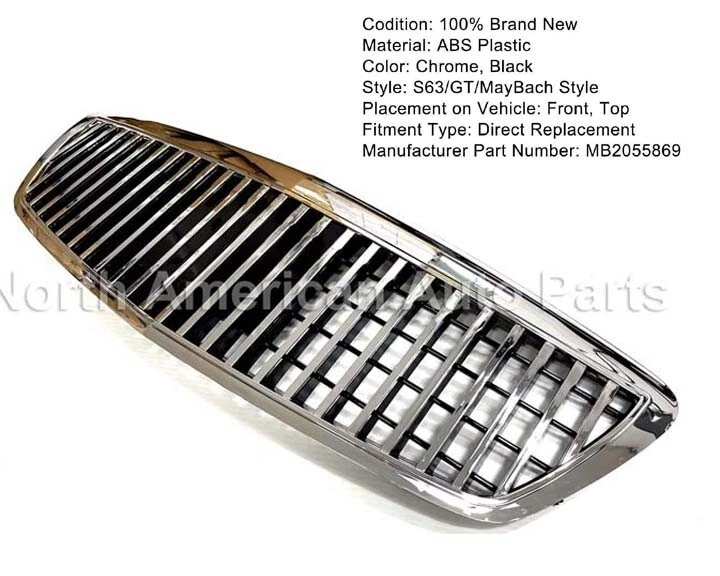 S550 S63 S450 2007 2008 2009 clase S parrilla W221 cromo GT estilo Maybach nuevo Foto 2 de 4