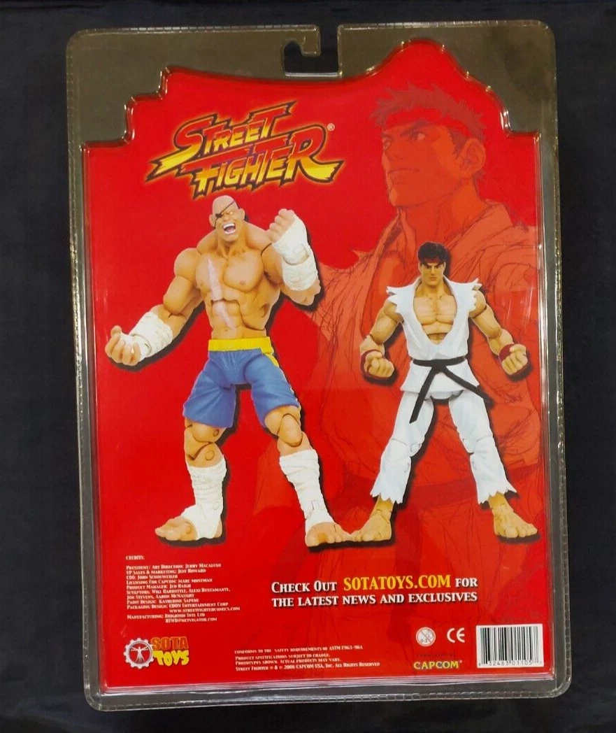 Ryu vs Sagat Street Fighter Capcom 2006 Action Figure Sota Toys 2 pack