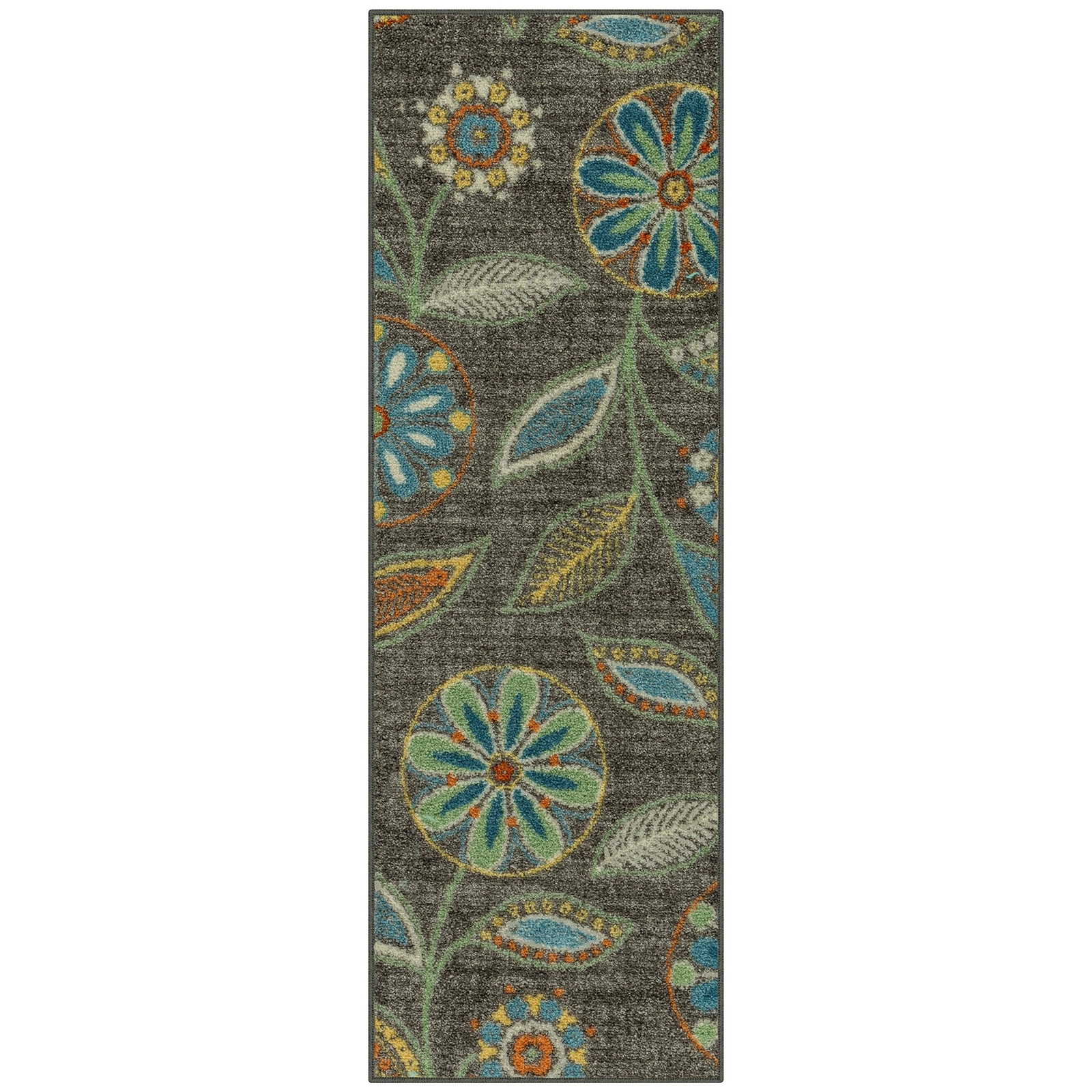 Maples Rugs Reggie Floral Runner Rug Non Slip Hallway Entry Carpet