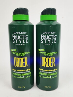 Garnier Fructis Style Order Power Hairspray 2 Cans 6oz Each Extra Strong Hold