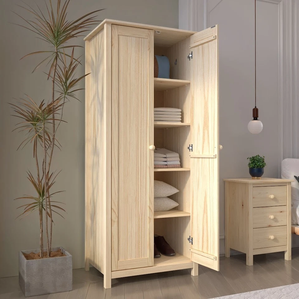 Armario 2 puertas y 4 estantes sin terminar Foto 2 de 4