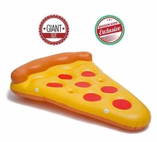 🎉 SUMMER  SALE 6' Giant Pizza Float Inflatable Pool/Water Toy 2 Drink Holders