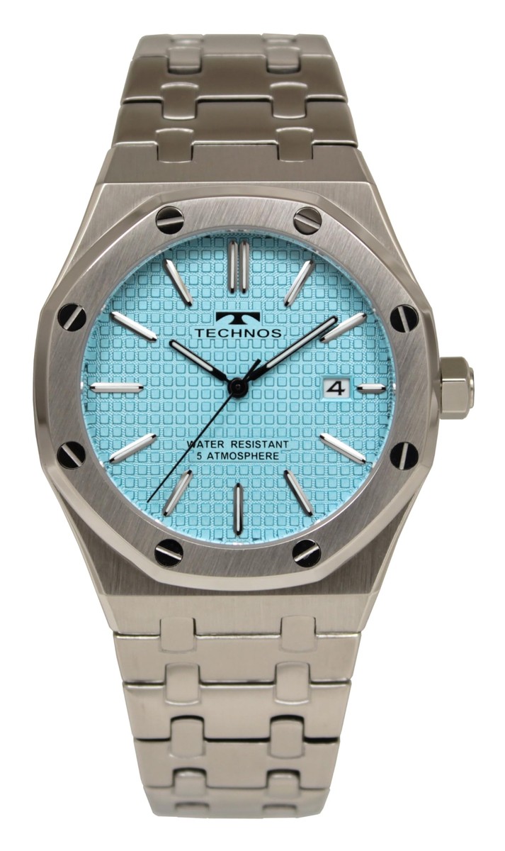 テクノスデイト付メンズクオーツウオッチT9C16SS シルバー テクノス