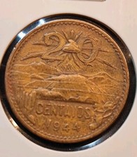 20 Centavos 1944 Tipo 1 Emblema Nazionale Messico In Ottime Condizioni#22/167