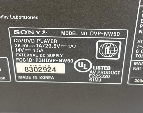 Sony DVP-NW50 CD/ DVD Wall Station Player - 第 8/8 張圖片