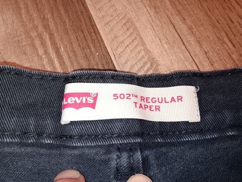 Levis boys 502 regular taper Size 20H 38X32 (actual SZ 35X29) black worn jeans - Picture 8 of 17