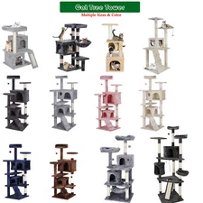 Cat Tree Cat Tower Condo for Indoor Cats w/Padded Plush Perch Multi-Size & Color