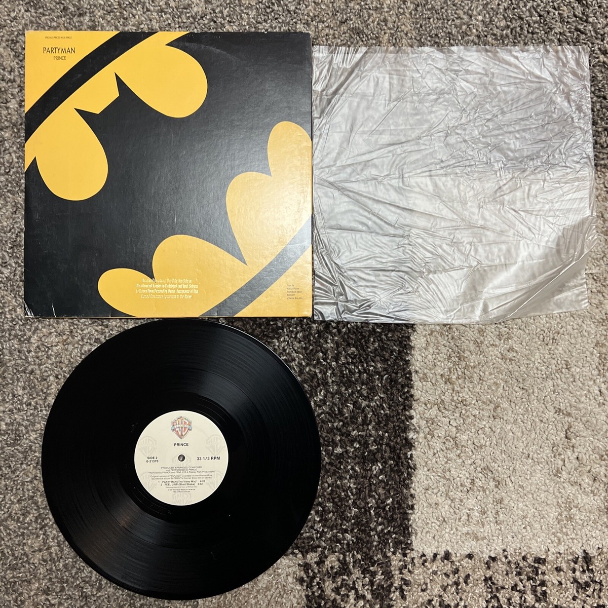 Prince Partyman/Batman Album Vinyl 1989 Maxi-Single First Press