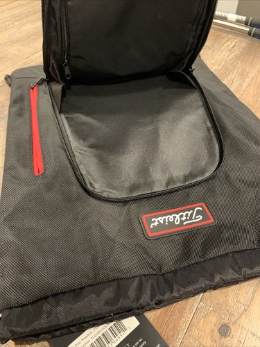 Titleist Players Sack Backpack Travel Bag Drawstring Black/Red - Picture 6 of 7