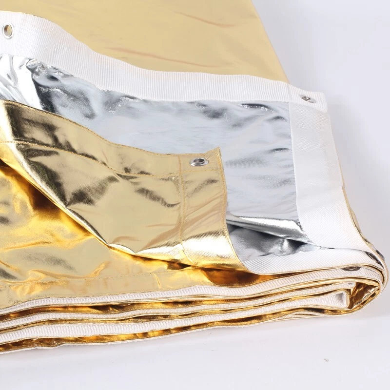 6'x6' 1.8x1.8m Golden/Silver Reflector Cloth Overhead Butterfly Frame - Image 3 of 4