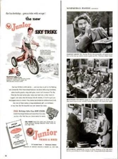 1954 Junior PRINT AD AMF Sky Trike Tricycle