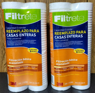 2 packs Filtrete 3M Standard Capacity House Replacement Universal Filter 4 Total