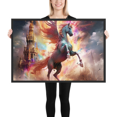 Wall art - Pegasus Framed matte paper poster